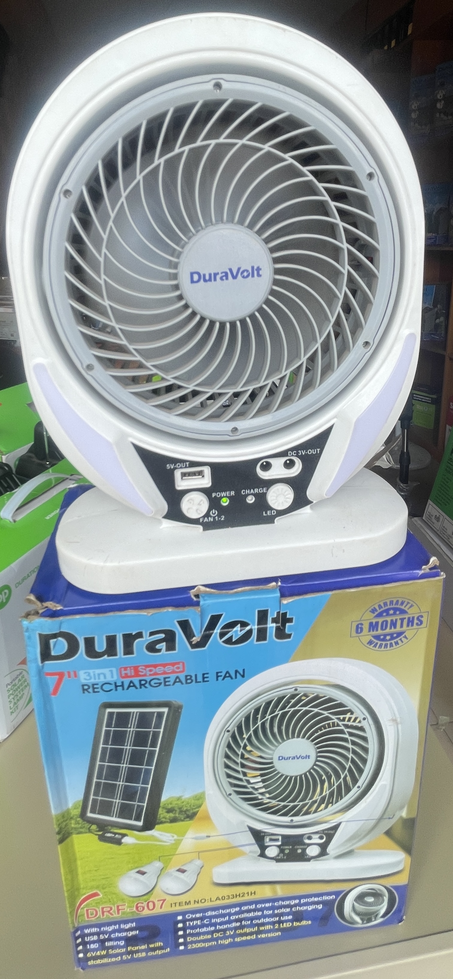 7” Rechargeable Table Fan